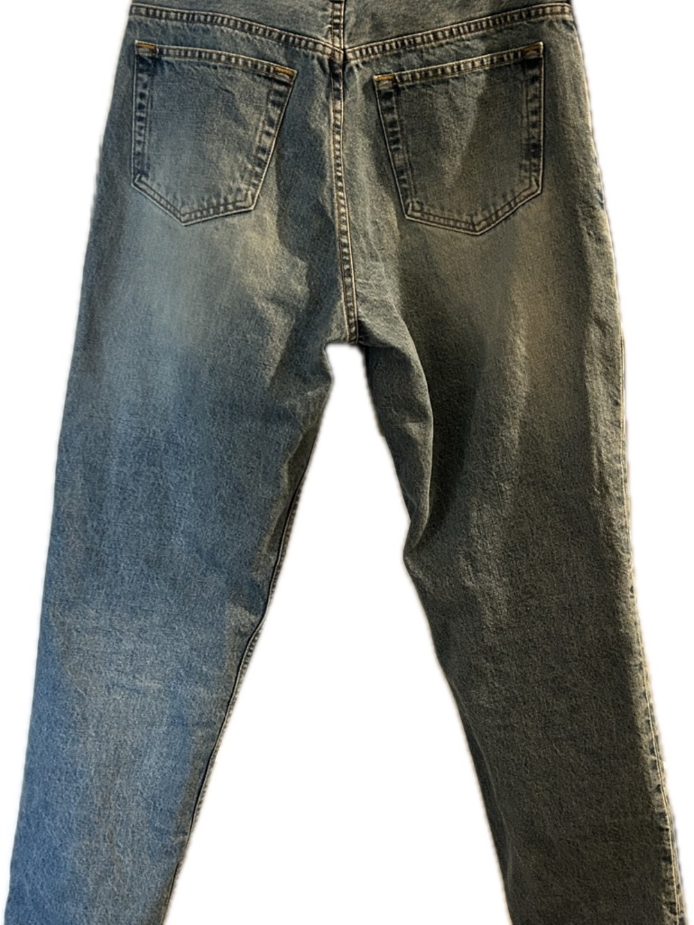 Vintage 1990s Banana Republic Light-Medium Wash Straight Jeans, Baggy Fit - Picture 4 of 16